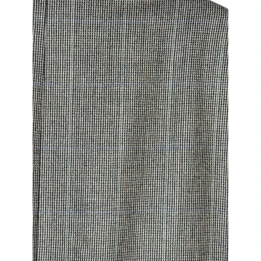 Chaps Sport Coat Mens 48R Brown Plaid‎ 100% Lambs Wool Two Button Blazer